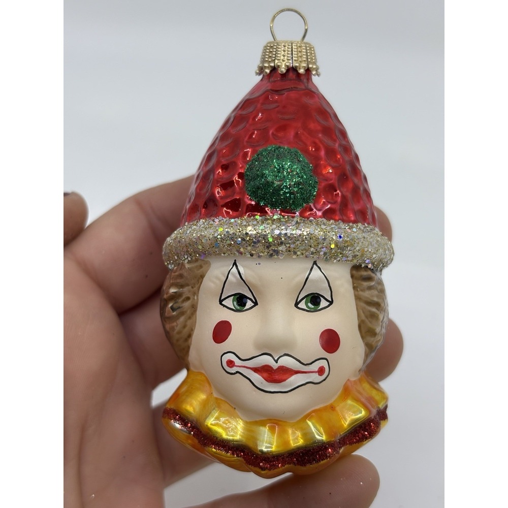 Blown Glass Clown Christmas Ornaments Kurt Adler Polonaise